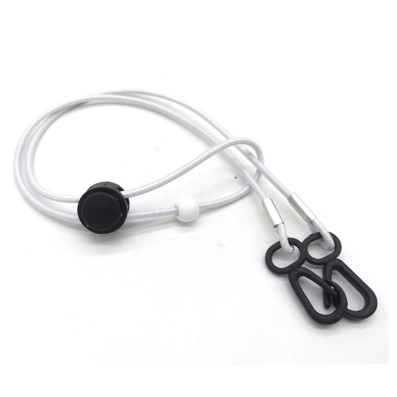1pcs Adjustable Face Mask Lanyard Convenient Holder Rope Anti-lost Portable Mask Hanging Neck Rop Ropes Neck Strap Chain: white
