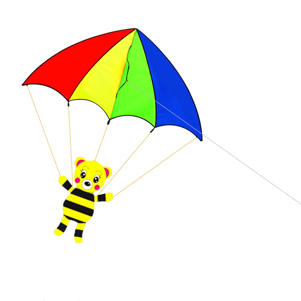 Vliegers Kleurrijke Cartoon Parachute Kite Outdoor Sport Enkele Lijn Flying Kite Met 30M Vliegende Lijn Voor Kids Volwassenen