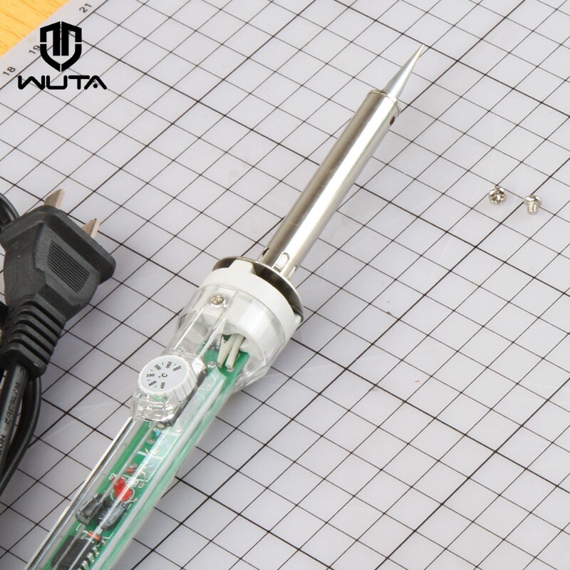 220V 60W US Plug Electrical Soldering Iron Adjustable Temperature for Leather Craft Handheld Stamping Embossed LOGO &amp; Brand