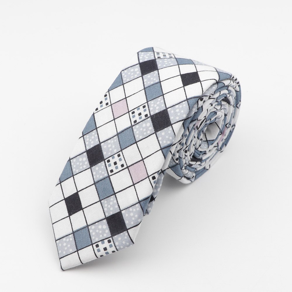 Corbatas de algodón a rayas a cuadros para hombre, corbata para hombre, ropa clásica, corbata para boda, sensación de tecnología, corbatas: 3