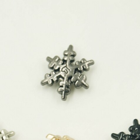 Broche de remache de ropa Punk con forma de copo de nieve para gorra, zapatos, bolso, sombrero, Jeans, gargantilla de cuero Diy accesorios para manualidades: Gun