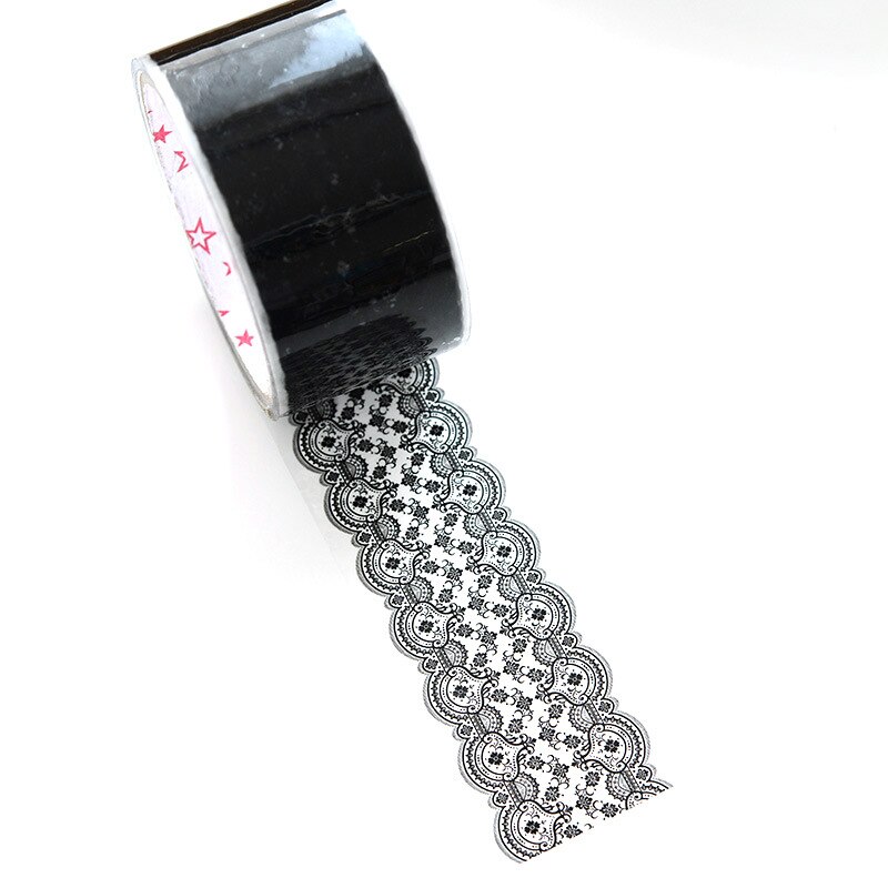 DIY handmade decorative tape Black and white element tape large roll length, notebook, photo album home lace decoration
