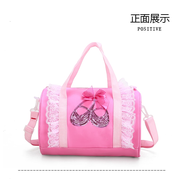 Purple Girls Embroidery Canvas Ballet Bag for Girls Pink Ballet Handbags for Children Ballet Shoes Shoulder Bag Kid Dancing Bags