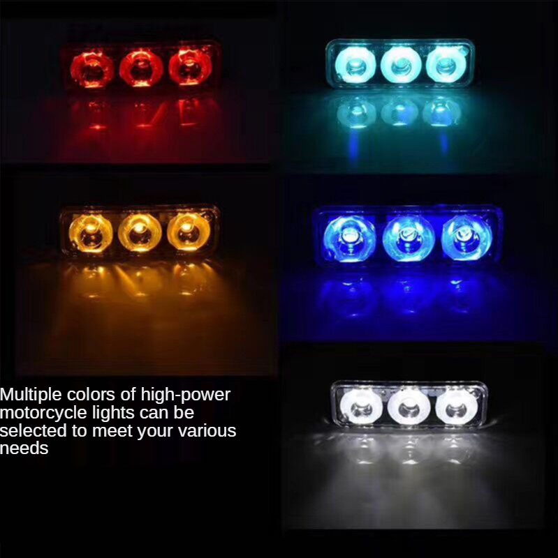 Luz de circulación Diurna LED DRL para motocicletas, 12V, Flash blanco 6000k, luces diurnas de alta potencia para coche, lente de CC con lámparas antiniebla impermeables