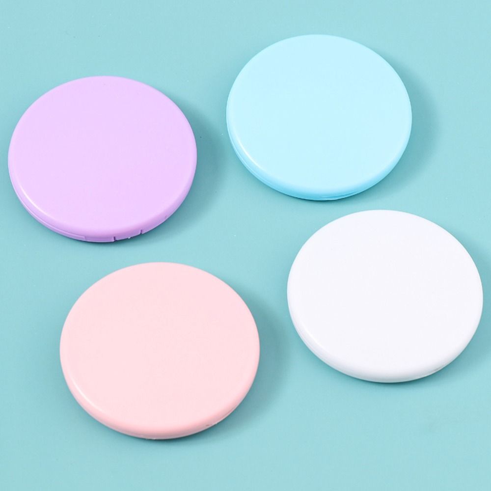 Portable Double Sided Flip Small Round Mirror Cute Round Mini Folding Mirror Small Round Makeup Mirror Office