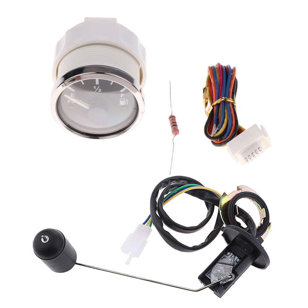 Motorcycle Digital Fuel Level Meter Gauge With Fuel Sensor Kit LED Fuel Level Gauge