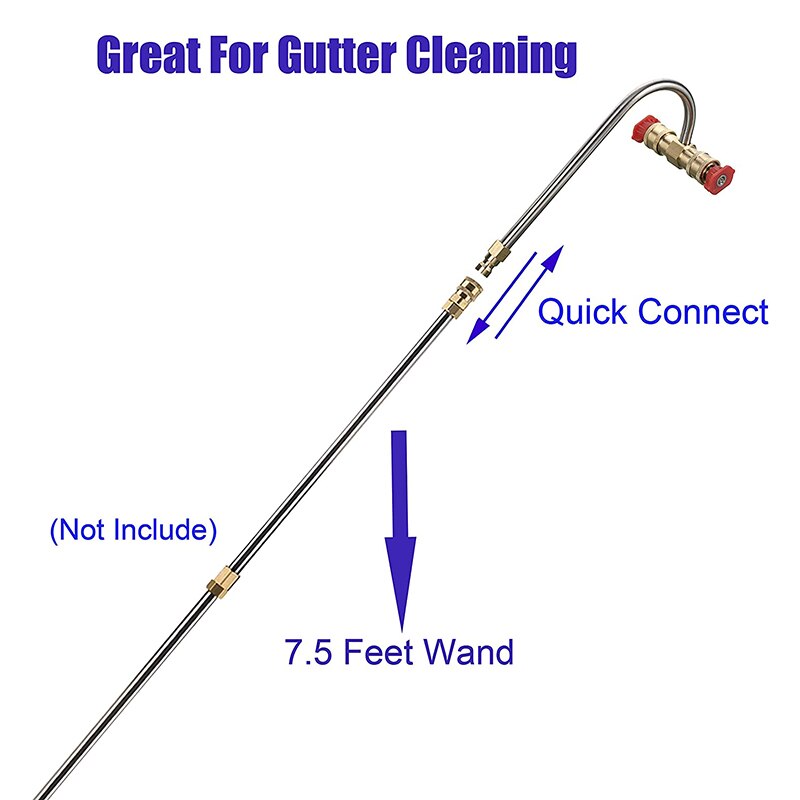 Sink Cleaner Attachment for Pressure Washers, 4 Nozzle Tips, 1/4 inch Quick Connect, 4000 PSI