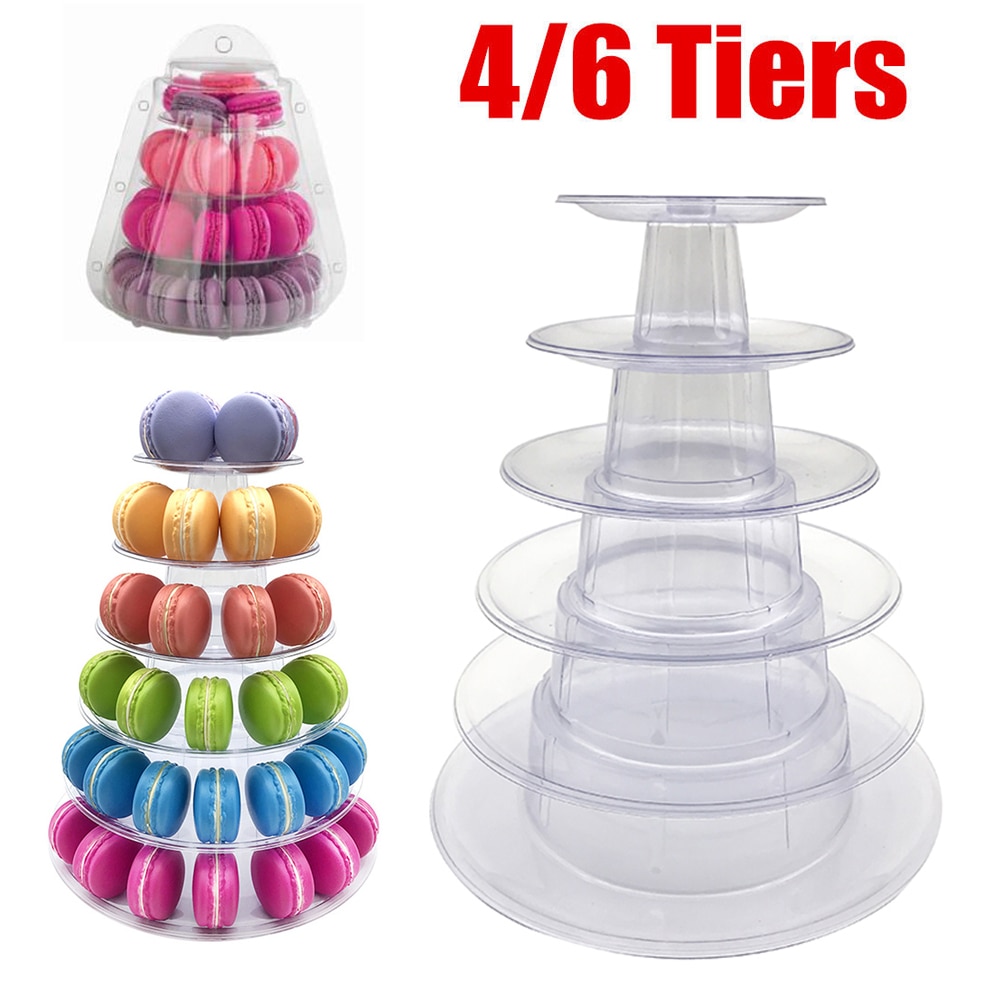 4/6 lag macarons display tower pvc macaron tower stand fondant cake stand wedding cake decorating tool