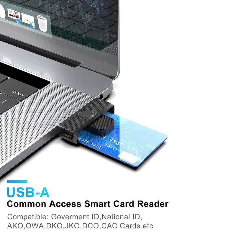 USB 2.0 Smart Card Reader Bank Card SIM CAC Cardreaders ID Card Reader Smart Card Reader for PC Computer