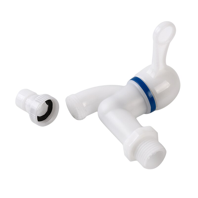 Una pieza, grifo de plástico ABS de 20mm de diámetro, sello roscado, anillo de goma, grifo para lavadora, grifo sencillo, suministros para el hogar