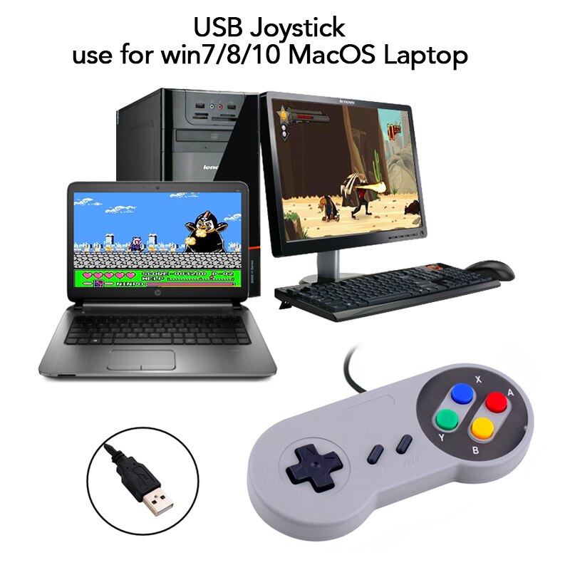 Usb Controller Gaming Joystick Gamepad Controller Voor Nintendo Snes Game Pad Voor Windows Pc Computer Control Joystic Gamepads