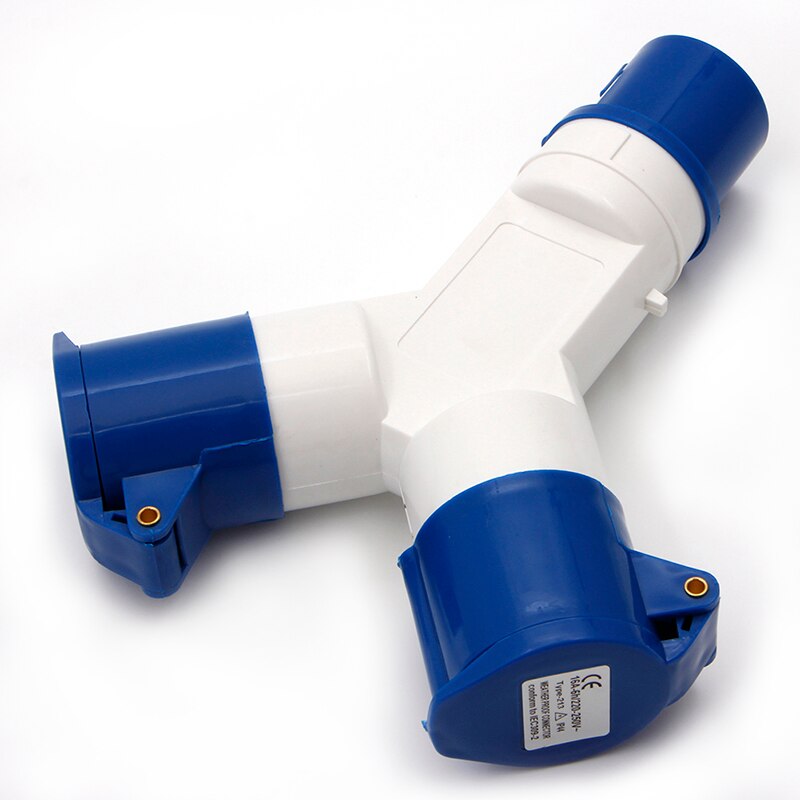 3 Way 16 AMP 16A Splitter Plug Socket 3 Pin Electrical Connector Waterproof Plug for Industrial