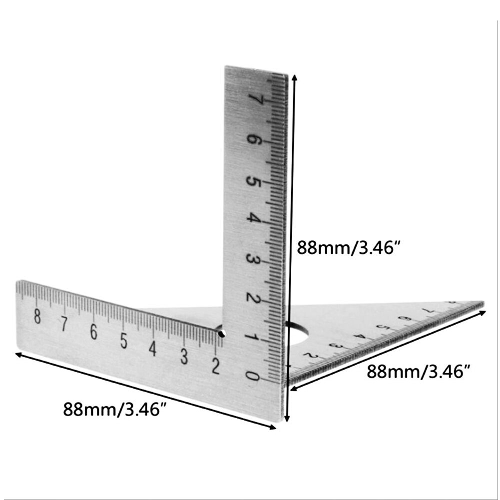 Stainless Steel Angle Ruler Protractor Multifunction Woodworking 45 90 Degree Measuring Marking Gauge Angle Protractor Rulers