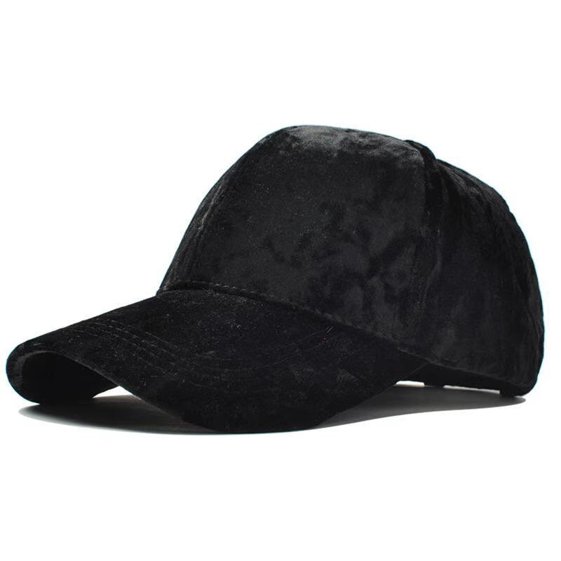 Koreaanse Versie Van De Gouden Fluwelen Glad Cap Baseball Cap Mannen En Vrouwen Herfst/Winter Mode casual Gebogen Rand