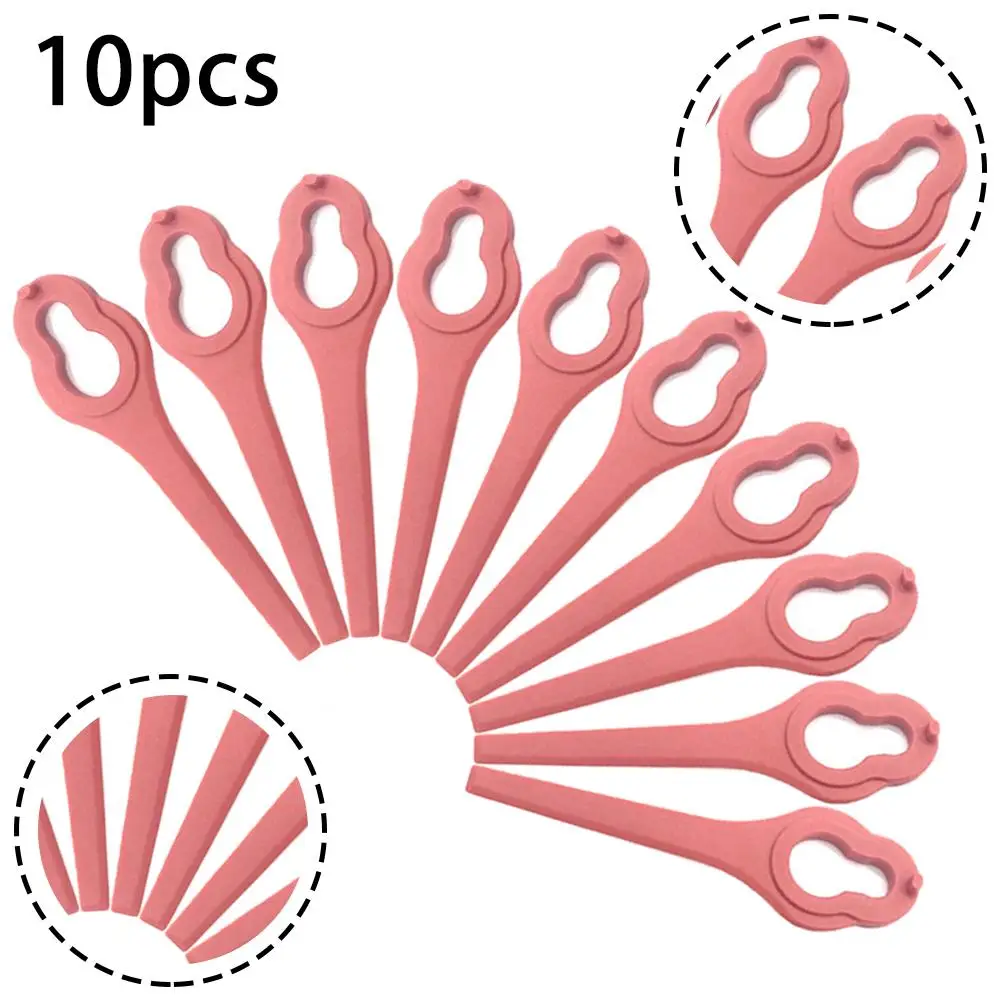 10 Pcs 95mm Mower Blades Plastic For Aldi Ferrex FAR 20-1 20V/40V Cordless Grass Strimmer Garden Tools Accessories