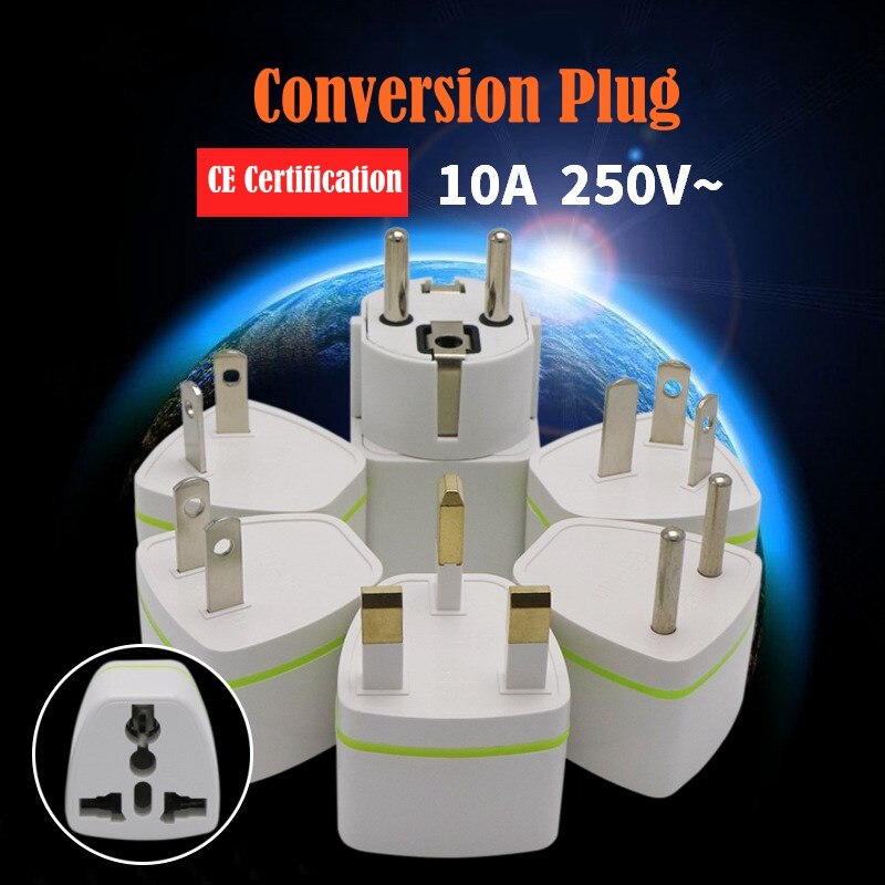 1PC EU Plug EU Power Universal ES US British Conversion Europe Power Plug Converter Socket Travel Socket Outlet Adapter