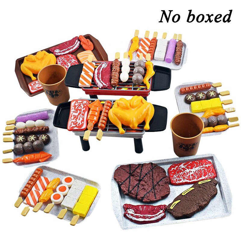 Kinderen Keuken Simulatie Voedsel Speelgoed Pretend Bbq Set Speelhuis Koken Games Barbecue Grill Vlees Spiesjes Pretend Keuken Speelgoed: B