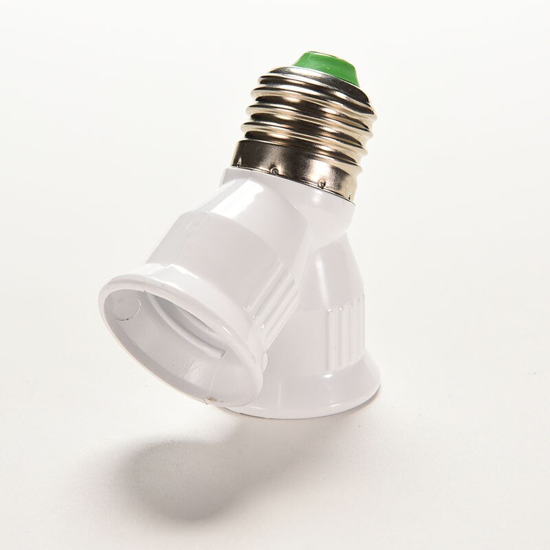 Hvit lampe pære sokkel  e27 lamper holder omformer pære belysning 1 til 2 splitter tilpasse omformer  e27 ledet halogen lys 1 stk