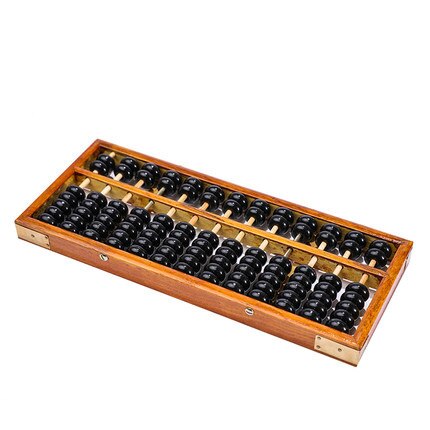 Calculadora clásica antigua con marco de madera, juguete de cuentas de plástico para desarrollar las matemáticas de los niños, Abacus, de inteligencia: Negro