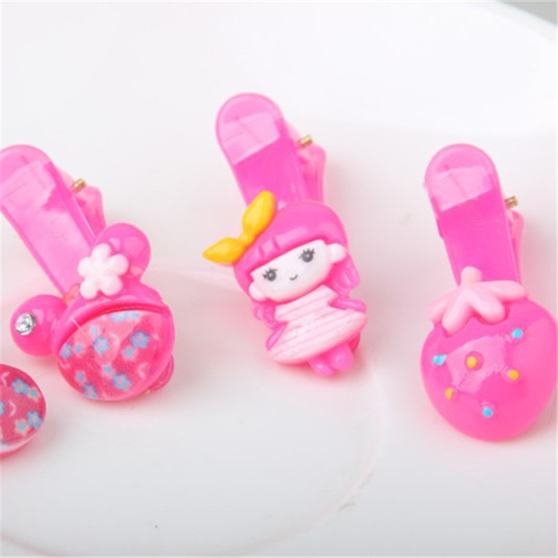 20Pcs Mix Kleur Stijlen Bloem Cartoon Haarspelden Lovely Kids Meisjes 3 Cm Multicolor Haar Clip Haarband Accessoires