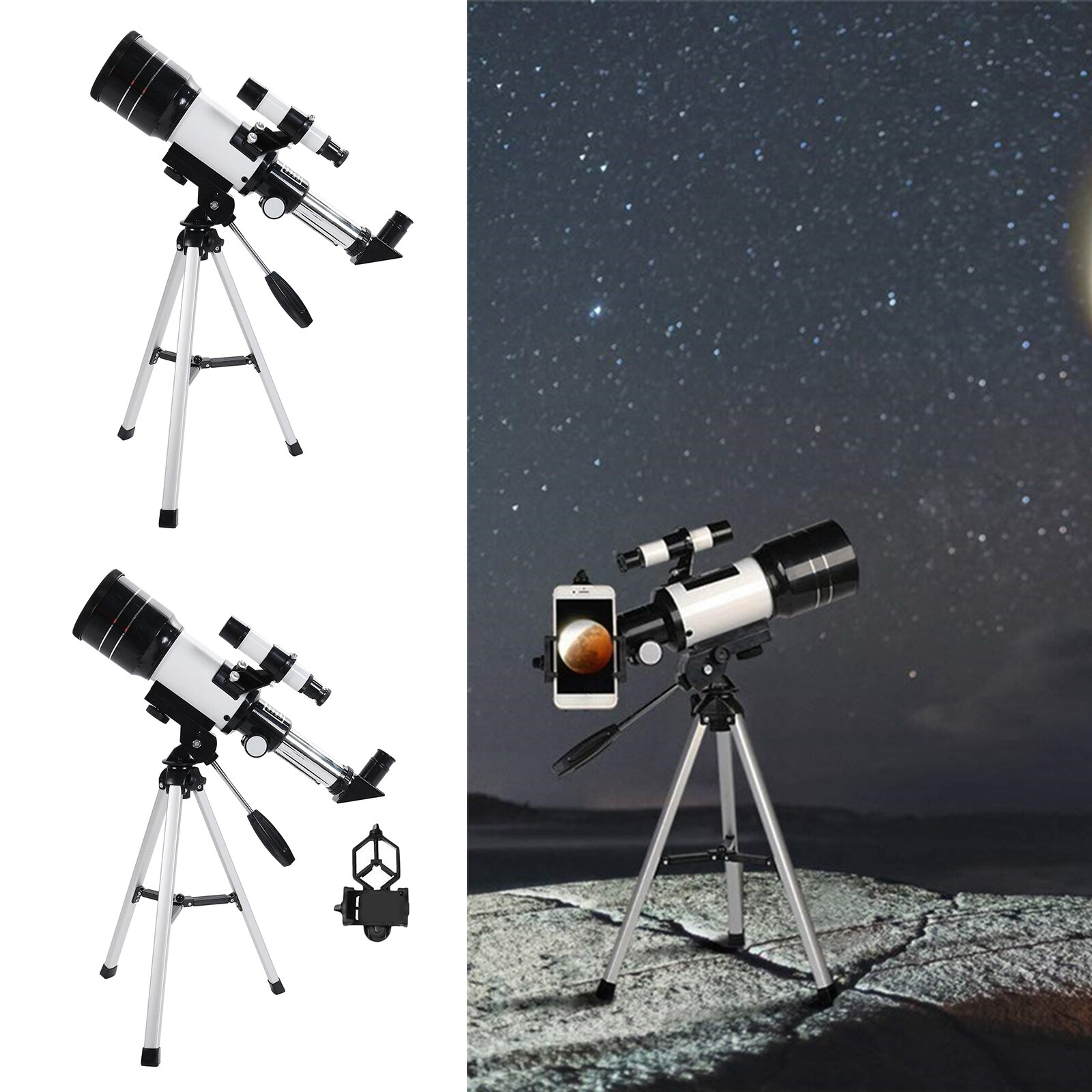 F30070 150X Astronomical Reflector Telescope Set With Tripod Durable