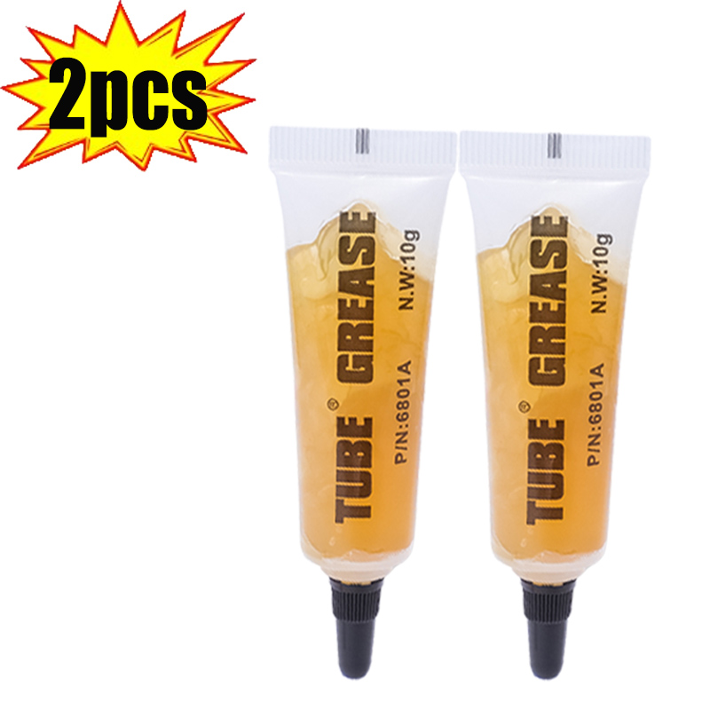 Graisse pour chaîne d'engrenage de roulement 10g, graisse pour engrenages de machines professionnelles, huile pour roulements, lubrifiant pour roues de vélo, graisse en plastique et Silicone: WHITE