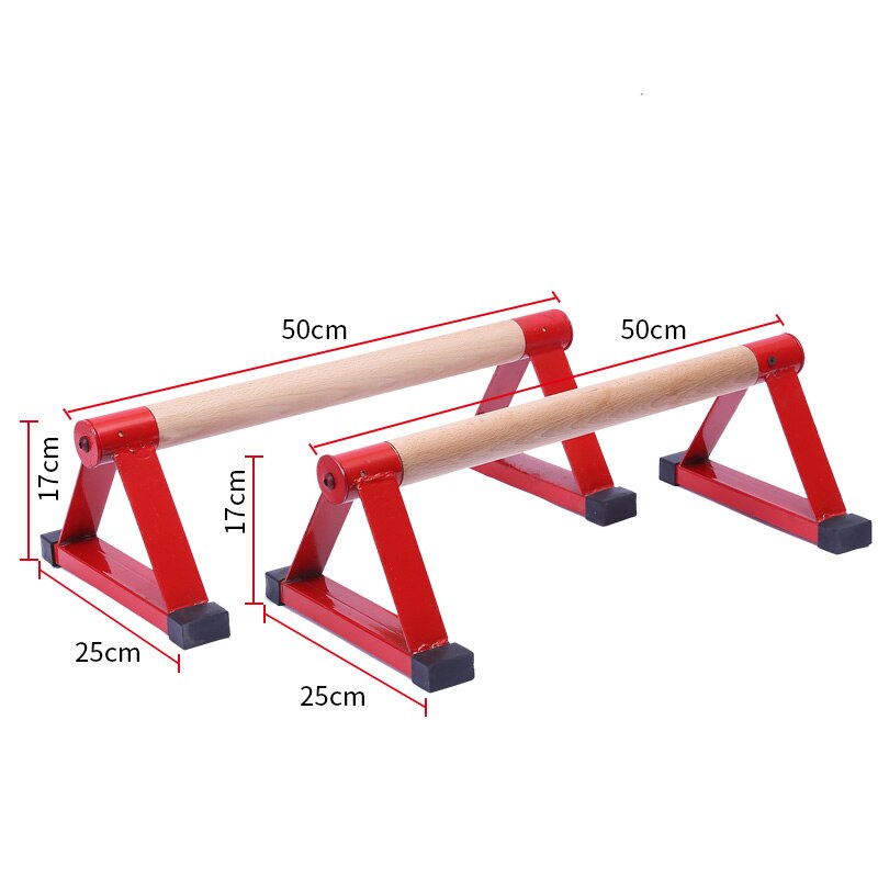 Fitness Push-Ups Stands Handstand Dubbele Parallelle Staaf Push Up Rack Gym Thuis Abdominale Borst Spier Workout Apparatuur: Rood