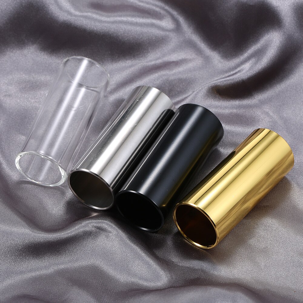 1PC 60MM High Guitar Slide Bar Stainless Steel Metal/Glass Finger Slides for Guitar Bass Banjo Ukulele