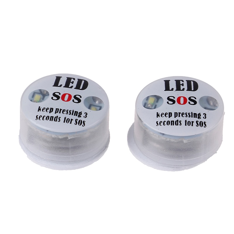 2 stücke SOS Signal Licht nicht Erste Hilfe Tragbare für Überleben Ich bin Freien Sport Hause Notfall Rettungs LED Camping Lampe + batterien