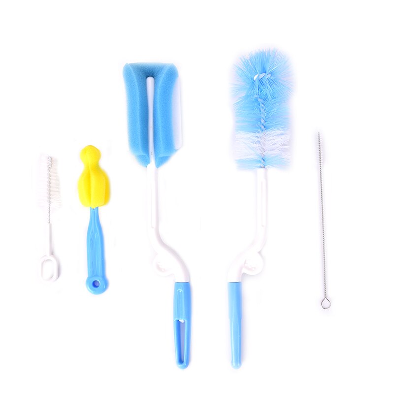 5Pcs Cup Glass Washing Cleaning Kitchen Cleaner Tools Baby Bottle Sponge Brush