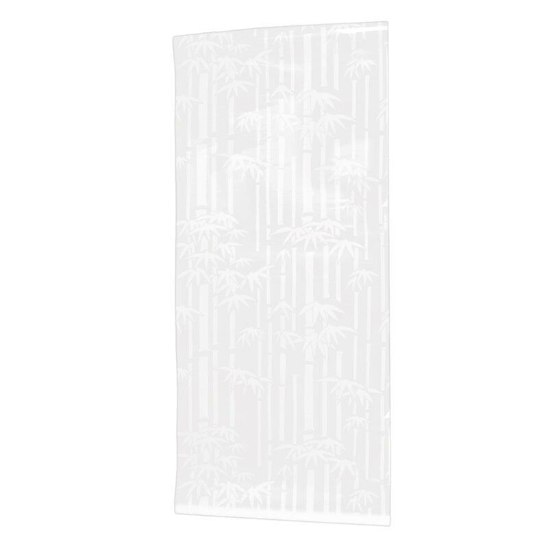 White Frosted Window Film Frost Etched Glass Sticky Back 45cm x 2m Bamboo rhyme: Default Title