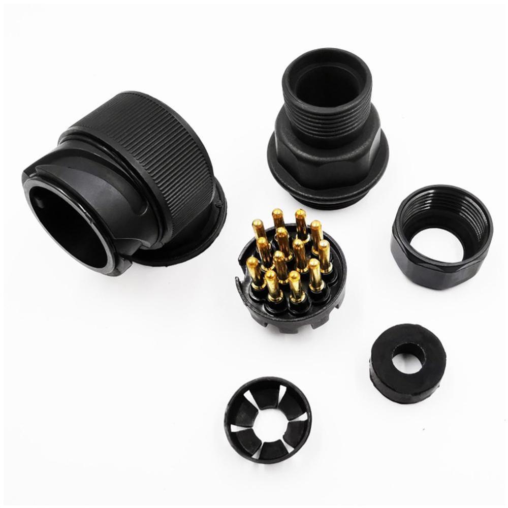 12V 13 Pin Plastic European Standard Trailer Socket Connector Bar Connector Waterproof Trailer Tow Cable Plug car Electrics N3D3