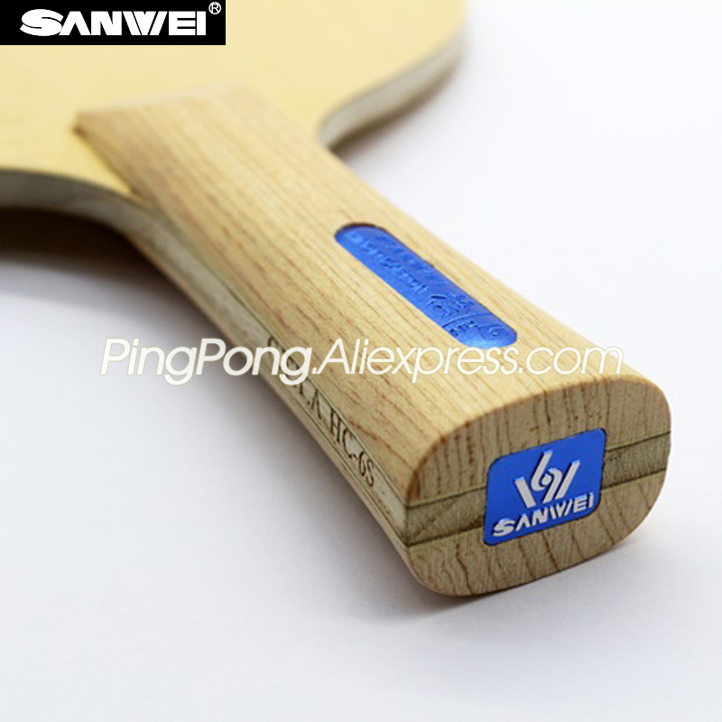 Original SANWEI HC6S Hino-Carbon Table Tennis Blade Racket (Light Weight, 3+2 HINOKI CARBON OFF+) HC-6S Ping Pong Bat Paddle