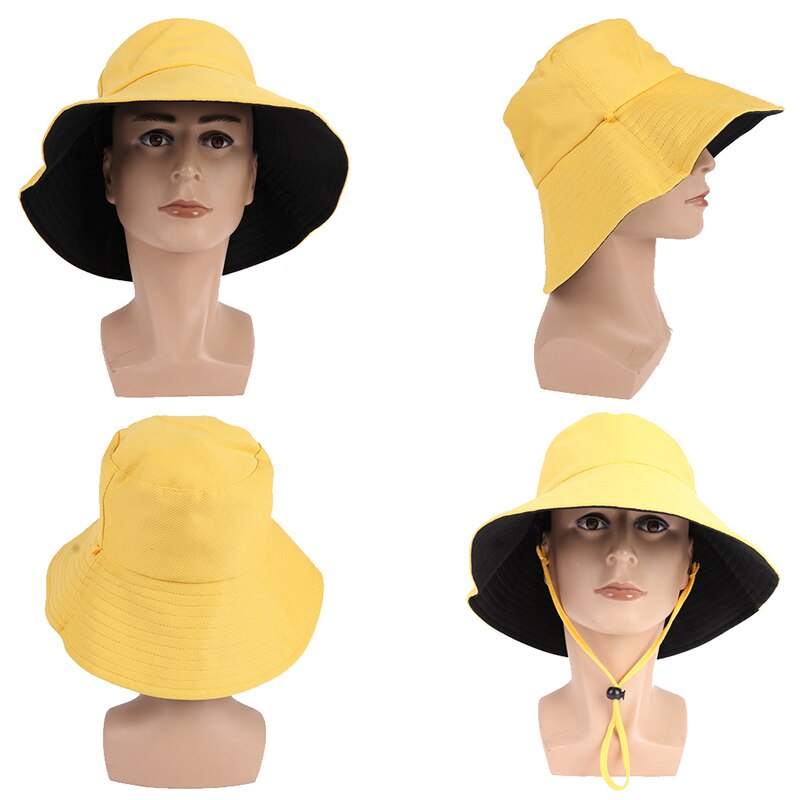 Damskie letnie kapelusze przeciwsłoneczne z szerokim rondem składany kapelusz na plażę dwustronnie anty-uv czapka ochronna kapelusze i ochrona przed słońcem czapki damskie