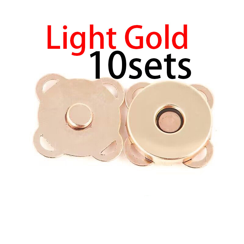 10sets 10mm 14mm 18mm Magnetic Snap Fasteners Clasps Buttons Handbag Purse Wallet Craft Bags Parts Accessories Adsorption