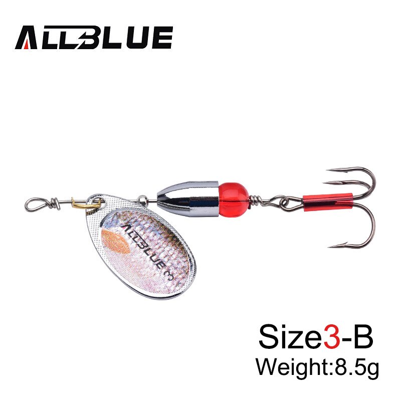 Allblue 5 stuks/partij 2# 3# 4#  metalen kogel spinner aas vislokmiddel longcast voor het vissen op kunstaas multi-size bas aas peche