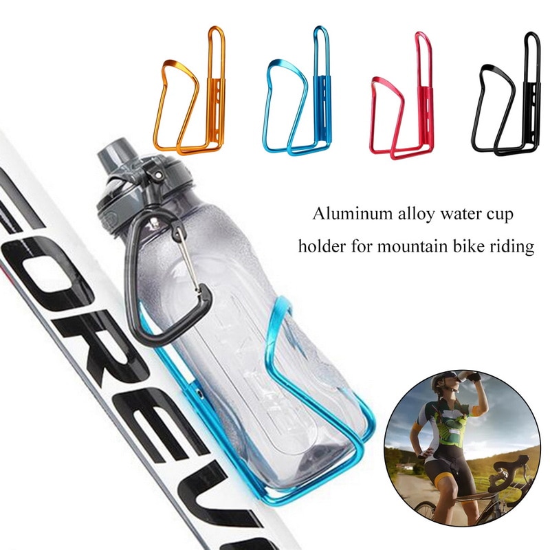 Soporte de aleación de aluminio para bicicleta, soporte para botella para agua y bebidas, para bicicleta de montaña plegable,