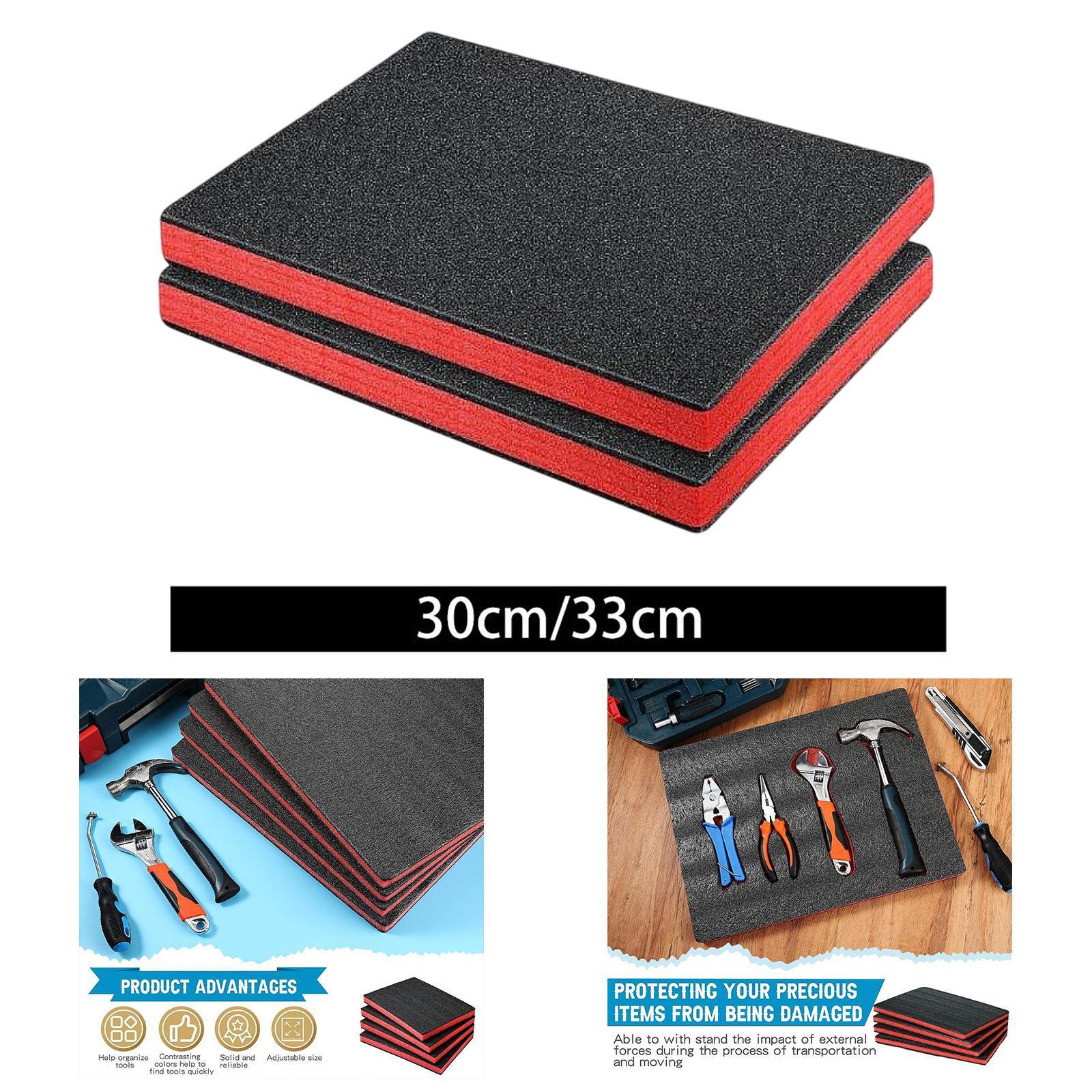 2 Pieces Tool Box Foam Insert Tool Box Liner Non Slip Shockproof Practical Epe