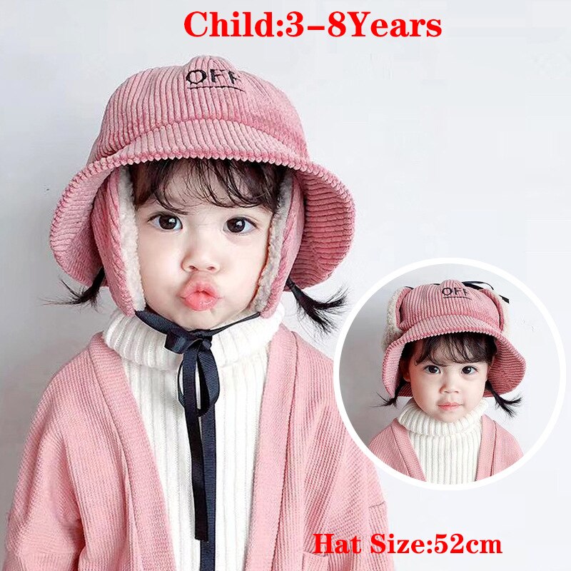 Gorros de dibujos animados Unisex para niño, gorros con orejeras, gorros cálidos con protección para las orejas, accesorios para niño, Otoño e Invierno