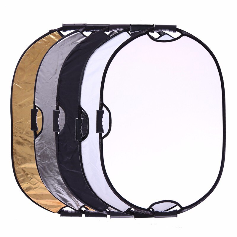 5 In 1 Reflector Fotografie Licht Diffuser Draagbare Camera Licht Reflector Met Draagtas Reflector Voor Fotografie: 60x90cm