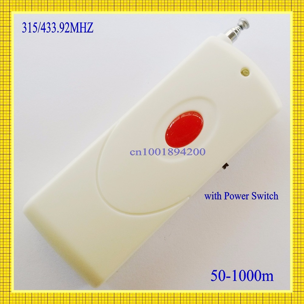 RF Remote Control Radio Long Range Transmitter 315/433 High-grade 1 Button Remote 1000m Wireless Remote Power Switch