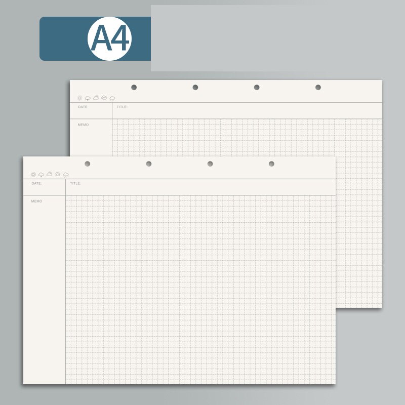 A4/B5 Mind Mapping Student Notepad Agenda Zelfdiscipline Klok-In Notebook Planner Kantoor 365 Agenda Briefpapier organizer: Paars