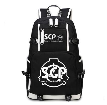 Scp seguro conter proteger cosplay mochila capacidade escola saco de ombro adolescente portátil viagem presente: 2