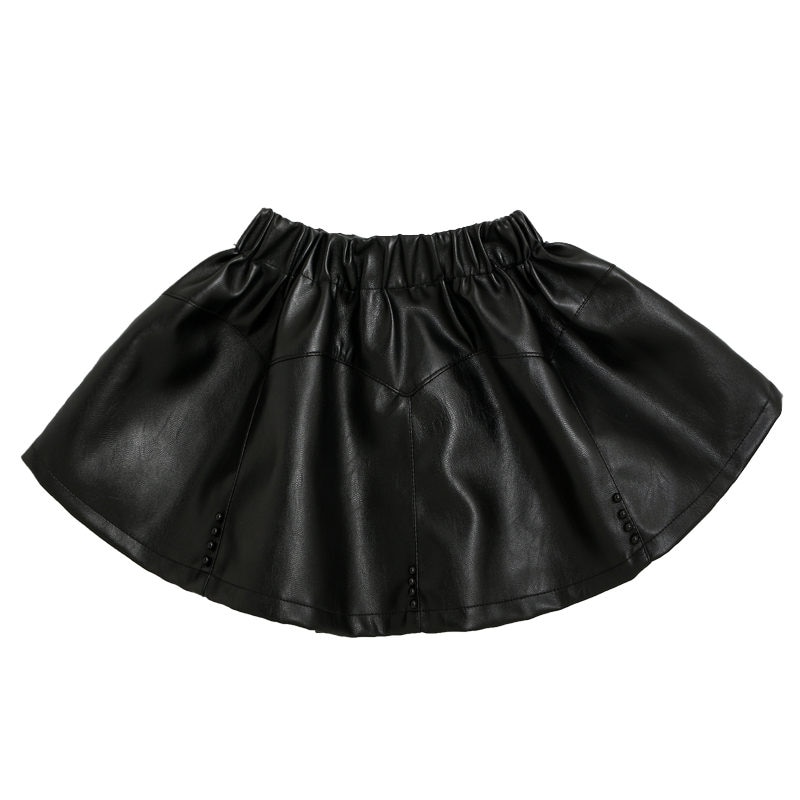 Fancy Girls Leather Skirts With Crystal Kids Leather Mini Skirt for Girl Age 4 5 6 7 8 9 10 11 12 13 Years Old