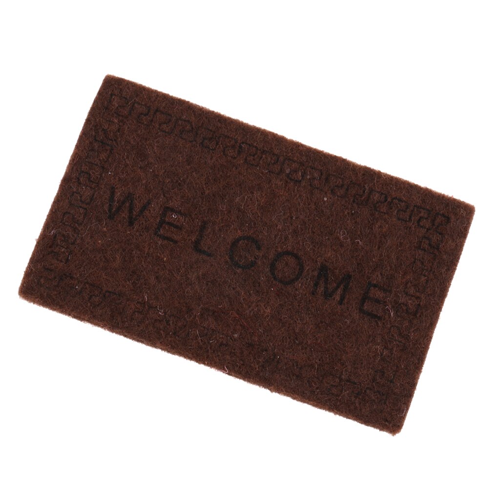 Ręcznie robiony miniaturowy domek dla lalek "Witamy" dywaniki dywanowe maty podłogowe zabawki: kawa