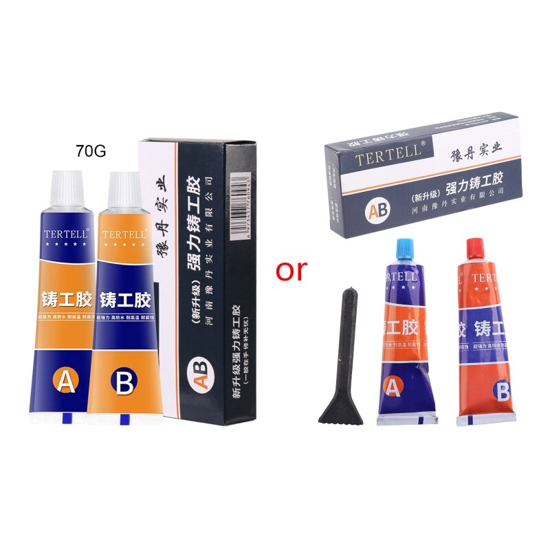 Strong Bond Sealant AB Glue Casting Adhesive Industrial Heat Resistance Cold Weld Metal Repair Paste Defect Repair Agent: 70g