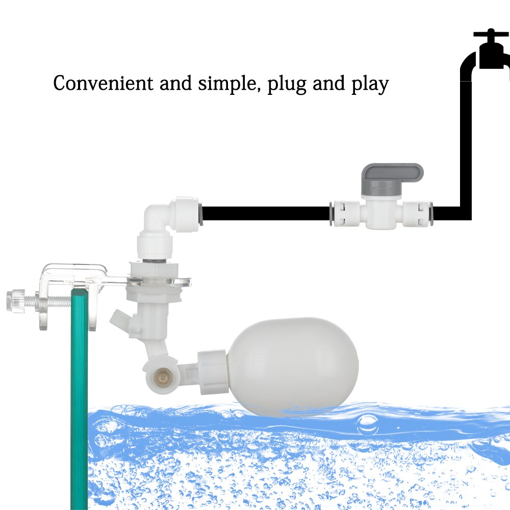 Aquarium Fish Tank Auto Refill Floating Ball Valve Water Controller Supplement System Automatic Water Float Shut Off Ball Valve
