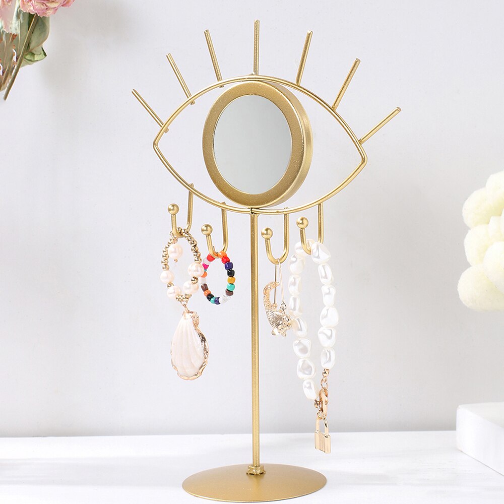 Guld øje bord spejl makeup spejle boho boligindretning stue dekoration soveværelse kosmetik dressing bordplade spejl onde øje