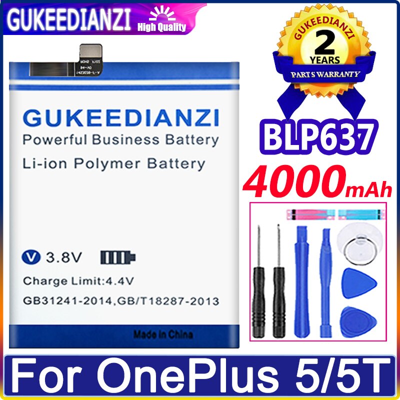 Replacement Battery For One Plus OnePlus 1 2 3 3T 5 5T 6 6T 7 7T pro 8 8T 1+ Nord N100 BE2011 for OnePlus5 OnePlus6 OnePlus7: BLP637