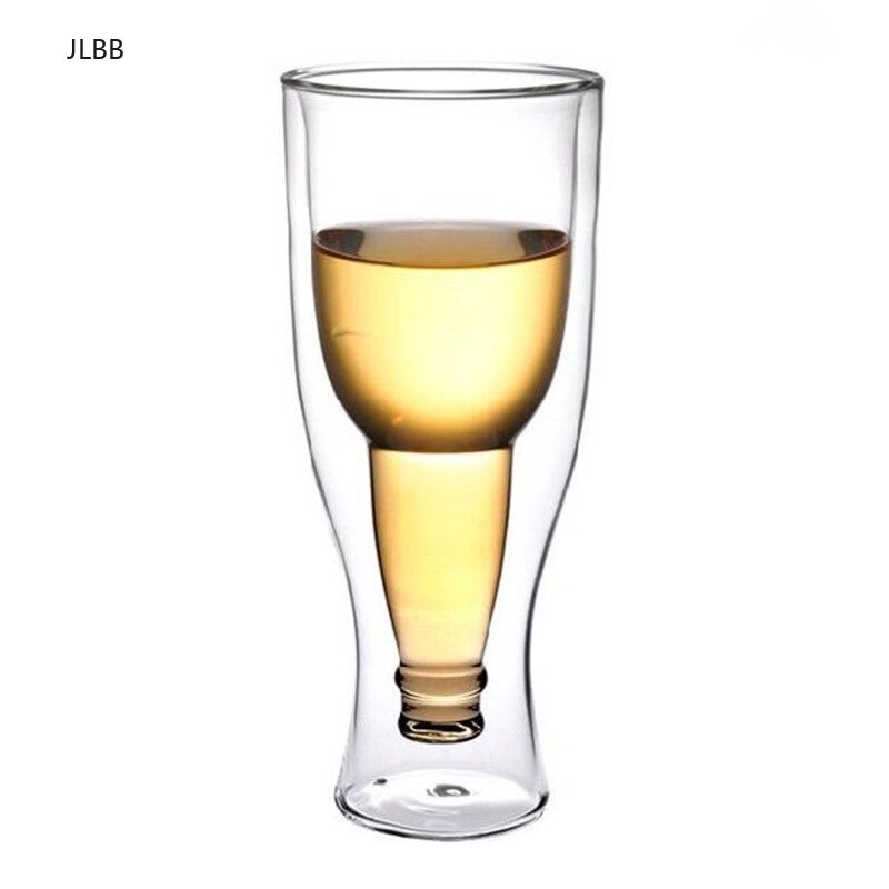 1pc Double Wall Beer Glass Beer Mug 250ml 350ml 450ml Milk Juice Beverage Glass Beer Cup Simple